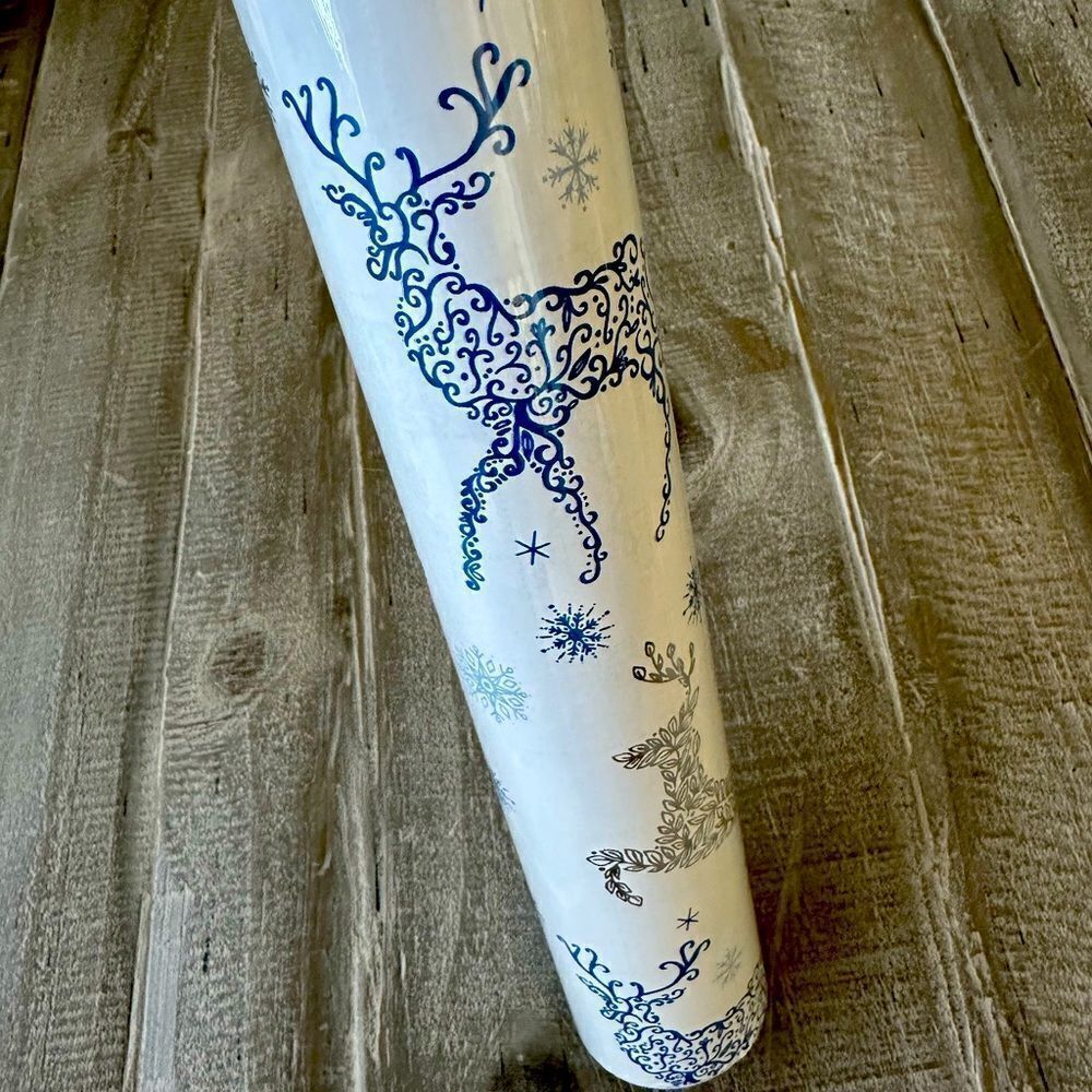 Christmas Reindeer Rachel Ashwell Farmhouse Holiday Gift Wrapping Paper Roll
